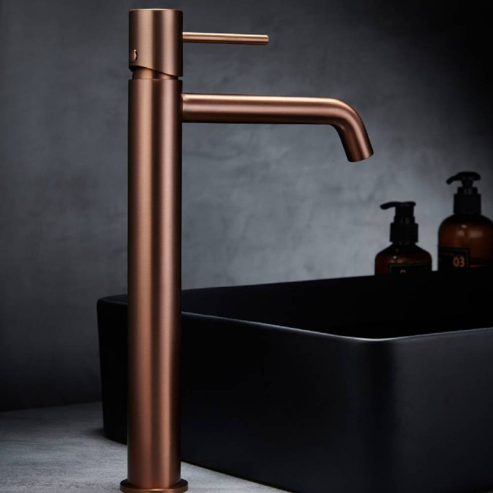 Monomando lavabo alto MONZA oro rosa cepillado - BDM039-3ORC 3