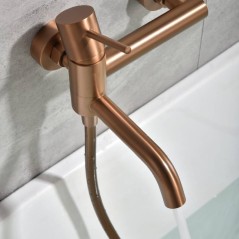 Monomando baño-ducha MONZA oro rosa cepillado - BDM039-4ORC - Imex