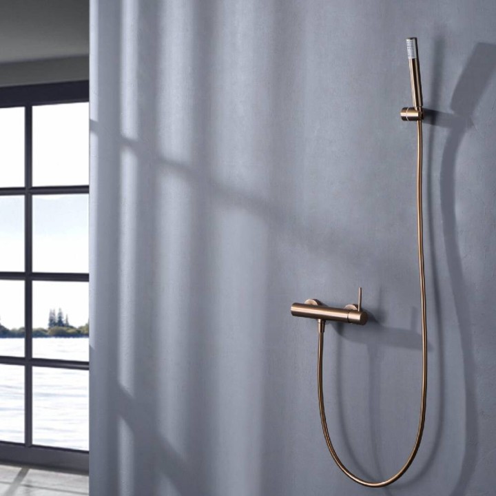 Monomando ducha MONZA oro rosa cepillado - BDM039-5ORC - Imex