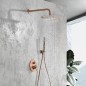 Kit monomando ducha empotrado 2-vías MONZA oro rosa cepillado - GPM039/ORC