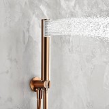 Kit monomando ducha empotrado 2-vías MONZA oro rosa cepillado - GPM039/ORC 3