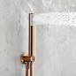 Kit monomando ducha empotrado 2-vías MONZA oro rosa cepillado - GPM039/ORC