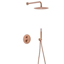 Kit termostático ducha empotrado 2-vías MONZA oro rosa cepillado - GTM039/ORC 1