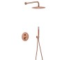 Kit termostático ducha empotrado 2-vías MONZA oro rosa cepillado - GTM039/ORC