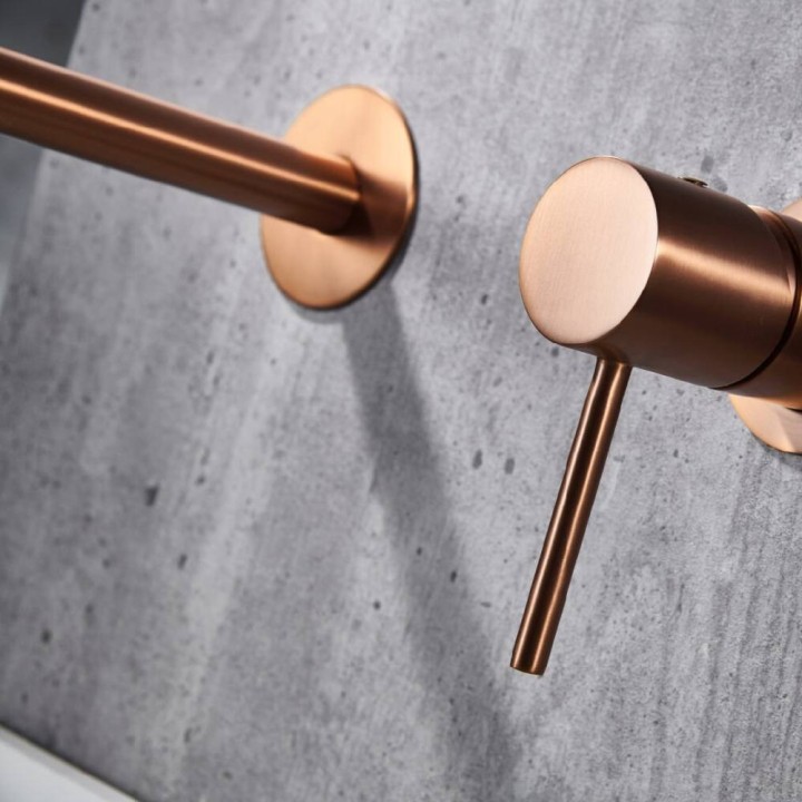 Monomando lavabo empotrado MONZA oro rosa cepillado - GLM039/ORC 4