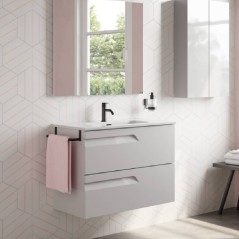 Mueble baño suspendido VITALE 2 cajones lavabo Spirit fondo reducido - Royo Group