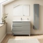 Mueble baño con patas VITALE fondo reducido con lavabo - Royo Group
