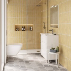 Mueble baño con patas VITALE 3 cajones lavabo Spirit fondo reducido - Royo Group