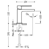Monomando lavabo CLASS-TRES cromo - 20510301 2