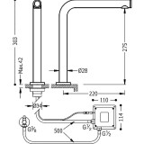 Grifo lavabo electrónico TOUCH-TRES 1 agua cromo - 161445 1