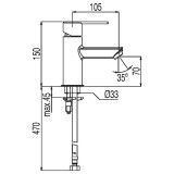Monomando lavabo LEX cromo - 181103 2