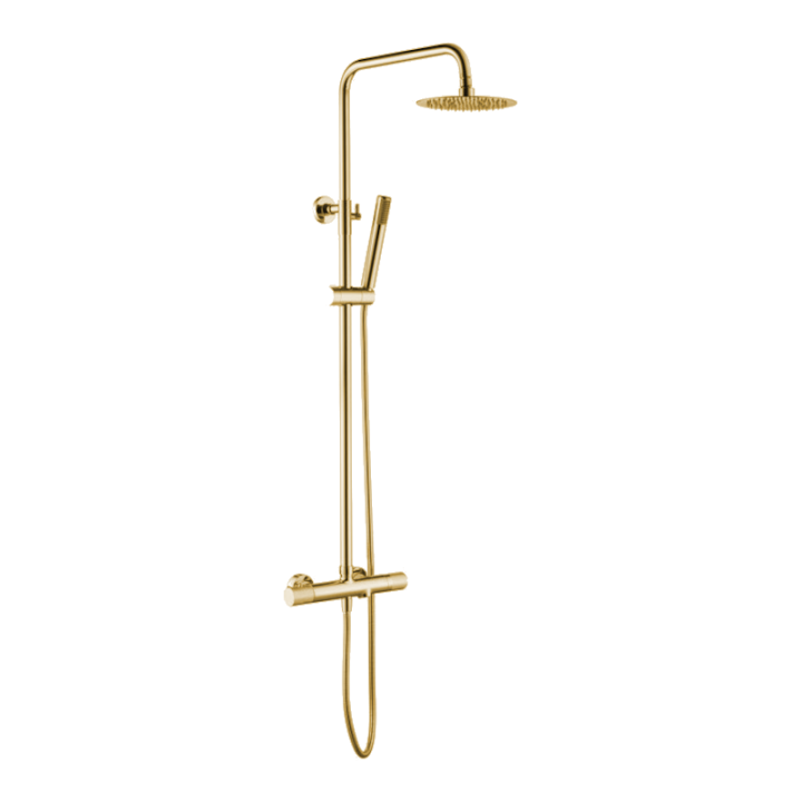 Conjunto termostático ducha LINE oro cepillado - BTD038/oc - Imex
