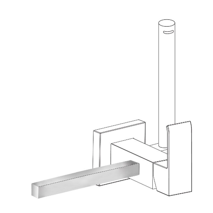 Accesorio porta toallas bidé WC cromo - 03412402 1