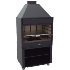 Barbacoa de leña y carbón BF-90 - FM Calefacción