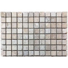 Malla mosaico piedra natural MOS-024 TRAVERTINE - Tercocer