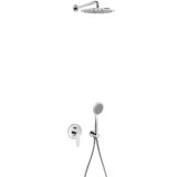 Kit monomando ducha empotrado 2-vías FLAT-TRES cromo - 20418002 1