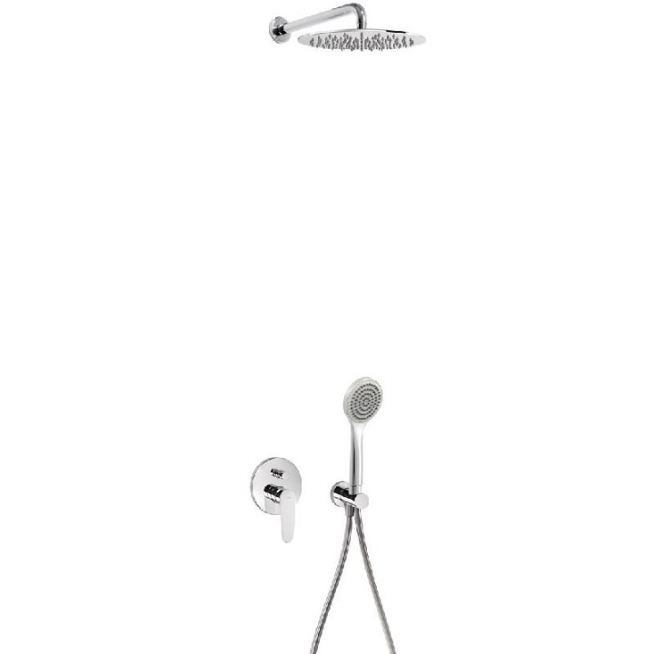 Kit monomando ducha empotrado 2-vías FLAT-TRES cromo - 20418002 1