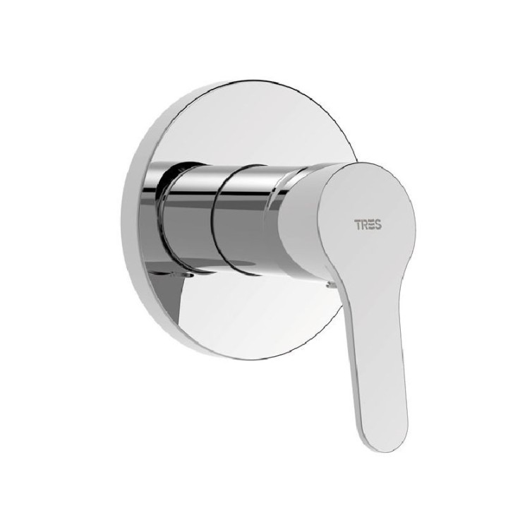 Monomando ducha empotrado 1-vía BASE-TRES cromo - 21517701