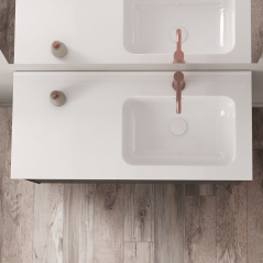Mueble baño suspendido ALFA COMPACT 2 cajones 1 puerta lavabo Enzo - Royo Group