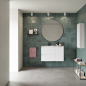 Mueble baño suspendido ALFA COMPACT con lavabo desplazado - Royo Group