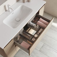 Mueble baño suspendido ALFA COMPACT 120 cm lavabo integrado - Royo Group