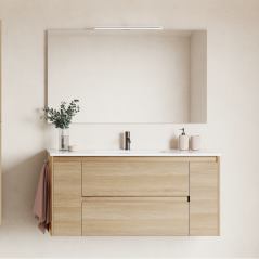 Mueble baño suspendido ALFA COMPACT 120 cm lavabo integrado - Royo Group