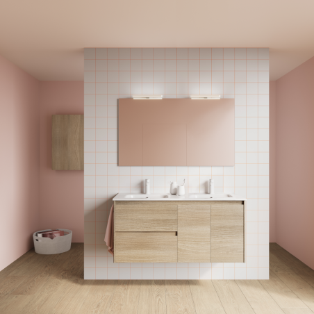 Mueble baño suspendido ALFA COMPACT 120 cm lavabo integrado - Royo Group