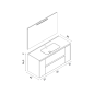Mueble baño suspendido ALFA COMPACT 120 cm lavabo integrado - Royo Group Mueble baño suspendido ALFA COMPACT 120 cm lavabo integrado - Royo Group