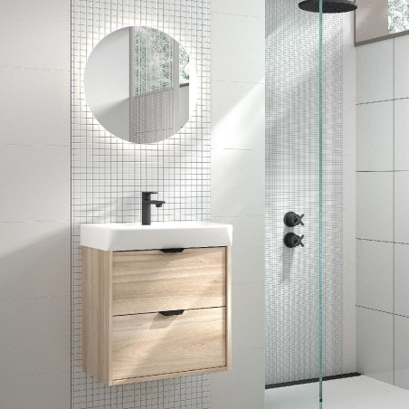 Mueble baño suspendido MIDI 2C con lavabo integrado - Visobath