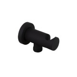 Soporte ducha con toma RS redondo negro mate - 3796NM 1