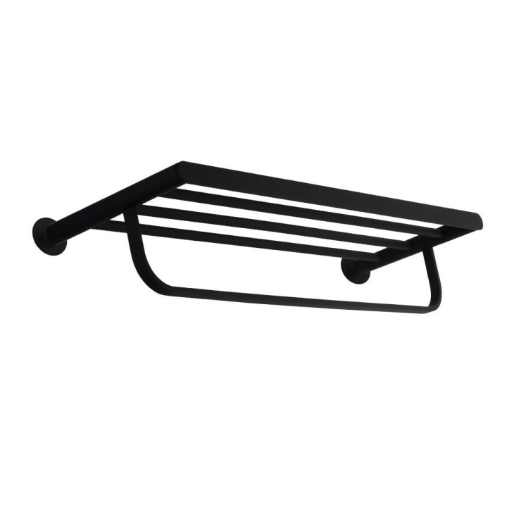 Toallero repisa XL ERGOS negro mate - TOAL03NM 1