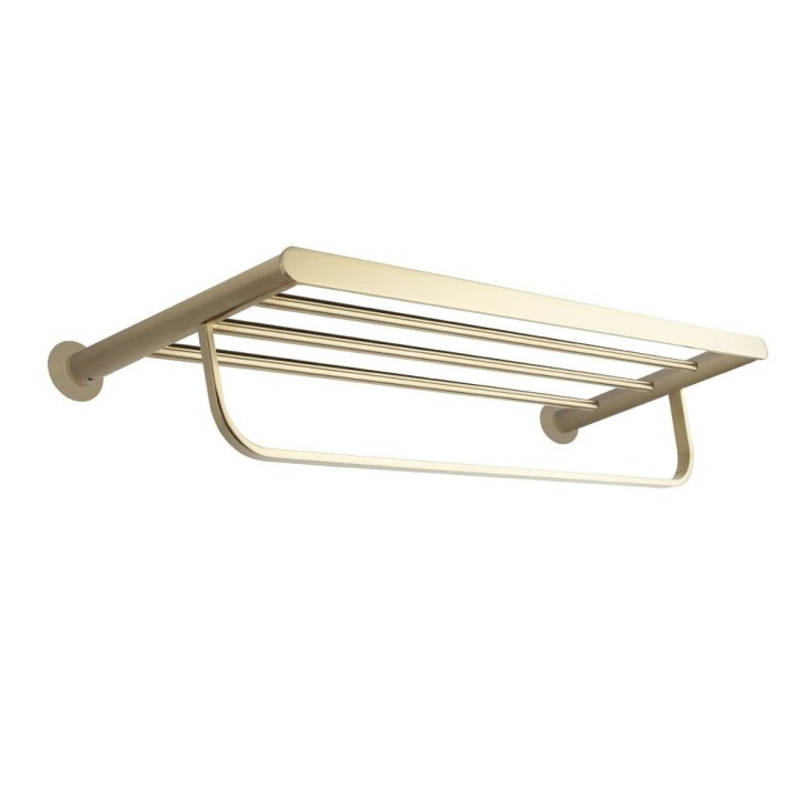 Toallero repisa XL ERGOS oro cepillado - TOAL03OC 1