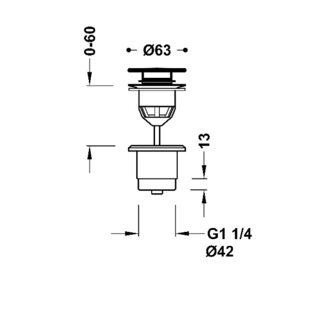 Válvula click TRES SIMPLE RAPID blanco mate - 24284001BM