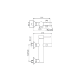 Monomando baño-ducha TUBE cromo - 40555 2