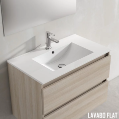 Mueble baño con patas BOX 2C con lavabo integrado - Visobath