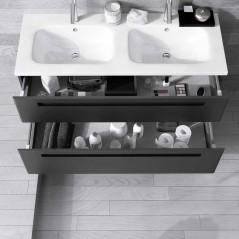 Mueble baño suspendido PARIS 2 CAJONES fondo reducido - Avila:Dos