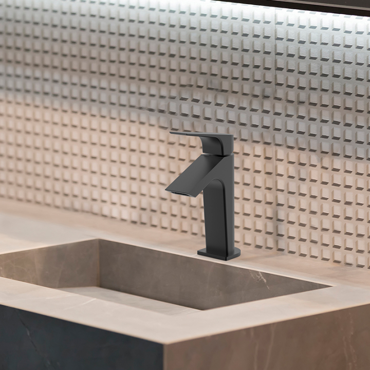 Monomando lavabo cascada URBAN CHIC Negro Mate - 210101NM 3