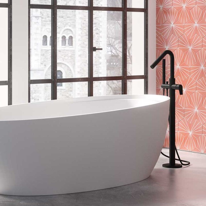 Monomando baño-ducha a suelo URBAN CHIC negro mate - 218503DNM 3