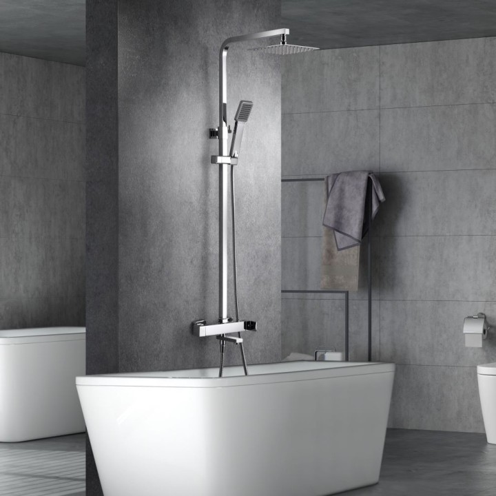 Conjunto monomando baño-ducha FIYI cromo - BDF016-B 1