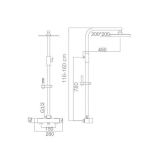 Conjunto monomando baño-ducha FIYI cromo - BDF016-B - Imex