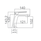 Monomando lavabo FIYI blanco mate- BDF016-1BL 2