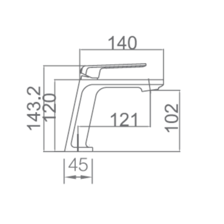 Monomando lavabo FIYI blanco mate- BDF016-1BL