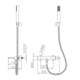 Monomando ducha MONZA oro rosa cepillado - BDM039-5ORC - Imex