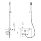 Monomando ducha MONZA oro cepillado - BDM039-5OC 5