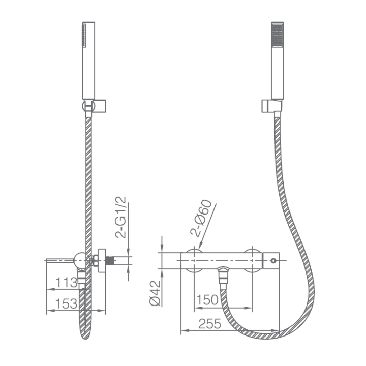 Monomando ducha MONZA oro cepillado - BDM039-5OC 5