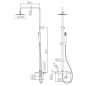 Conjunto monomando ducha MONZA negro mate - BDM039/NG