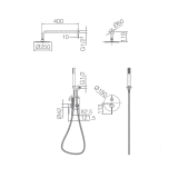 Kit monomando ducha empotrado 2-vías MONZA negro mate - GPM039/NG 5
