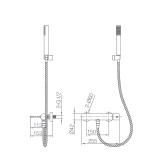 Monomando ducha MONZA negro mate - BDM039-5NG 5