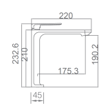 Monomando lavabo alto FIYI blanco mate - BDF016-3BL 2