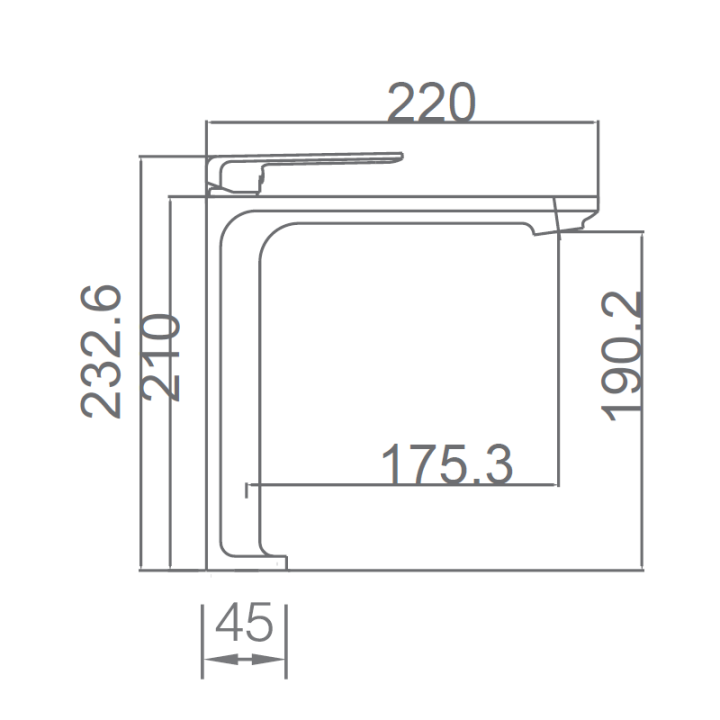 Monomando lavabo alto FIYI blanco mate - BDF016-3BL 2